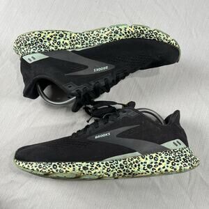 Brooks Launch 8 Women’s Size 11.5 Black Wild Cheetah Print Sneakers 1203451B022